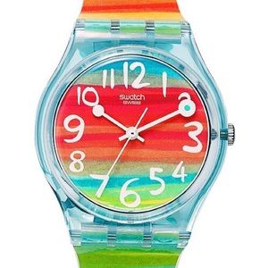 Swatch Quartz Rainbow Plastic 33 mm Watch